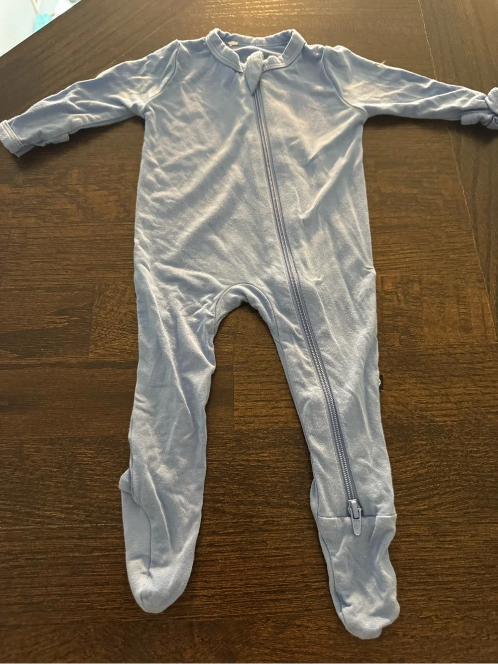 Newborn Sleep pajamas- Blue & Cream Mix 5 onesies total